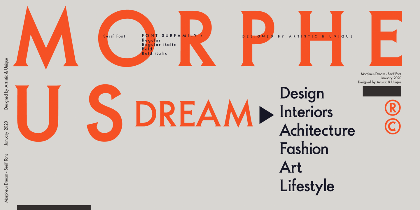Beispiel einer Morpheus Dream-Schriftart #1